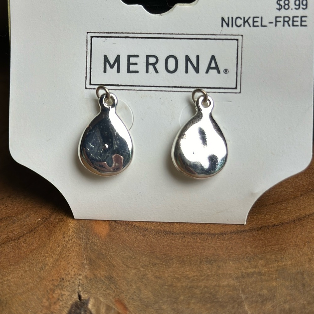 Merona Silver Drop Earrings